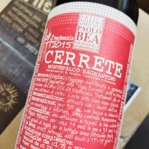 2015 Cerrete, Montefalco Sagrantino DOCG