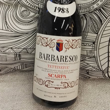 Load image into Gallery viewer, 1988 Tettineive, Barbaresco DOCG (last bottle)